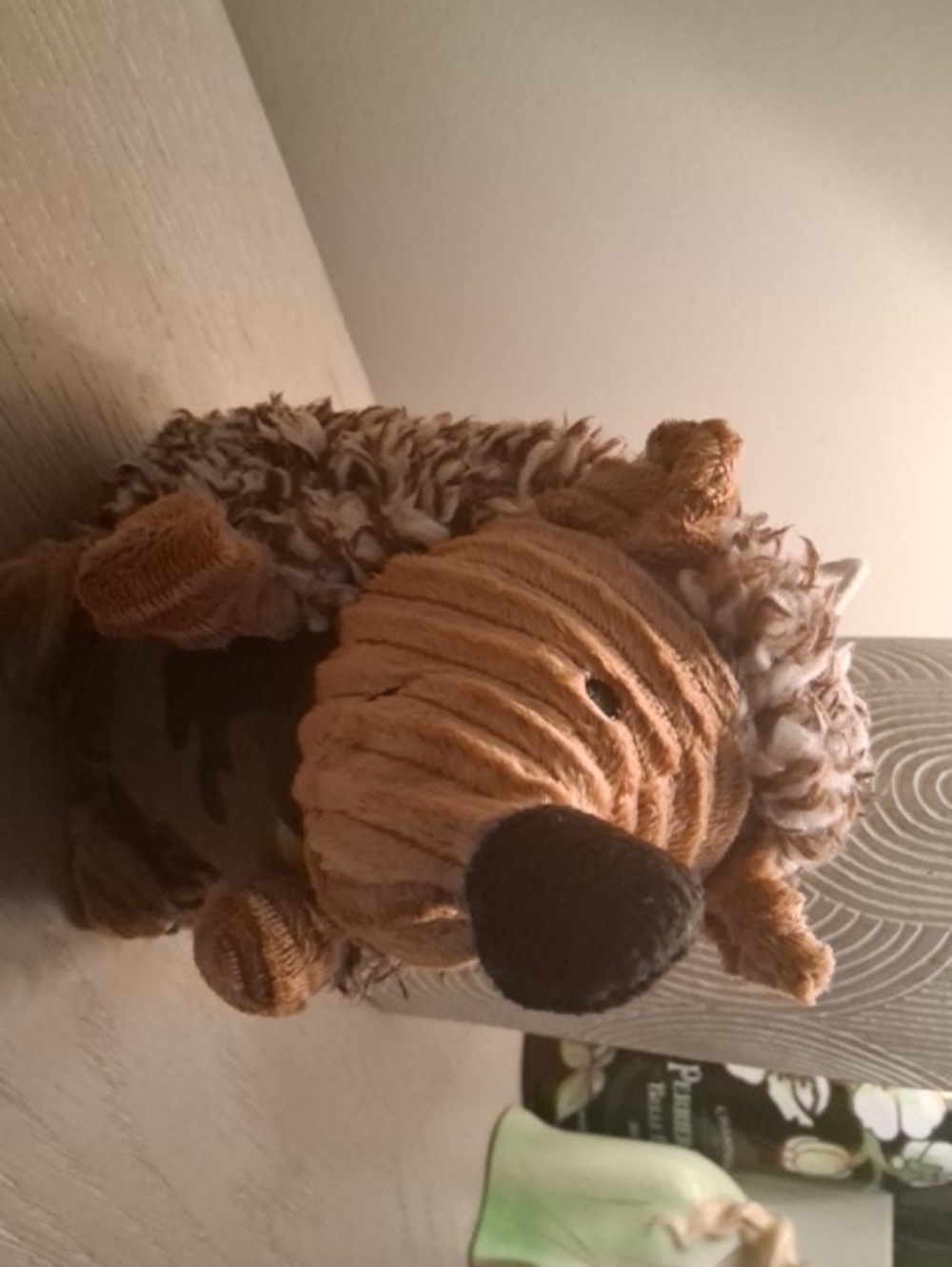 Plush Brown Hedgehog Decorative Accent Pillow